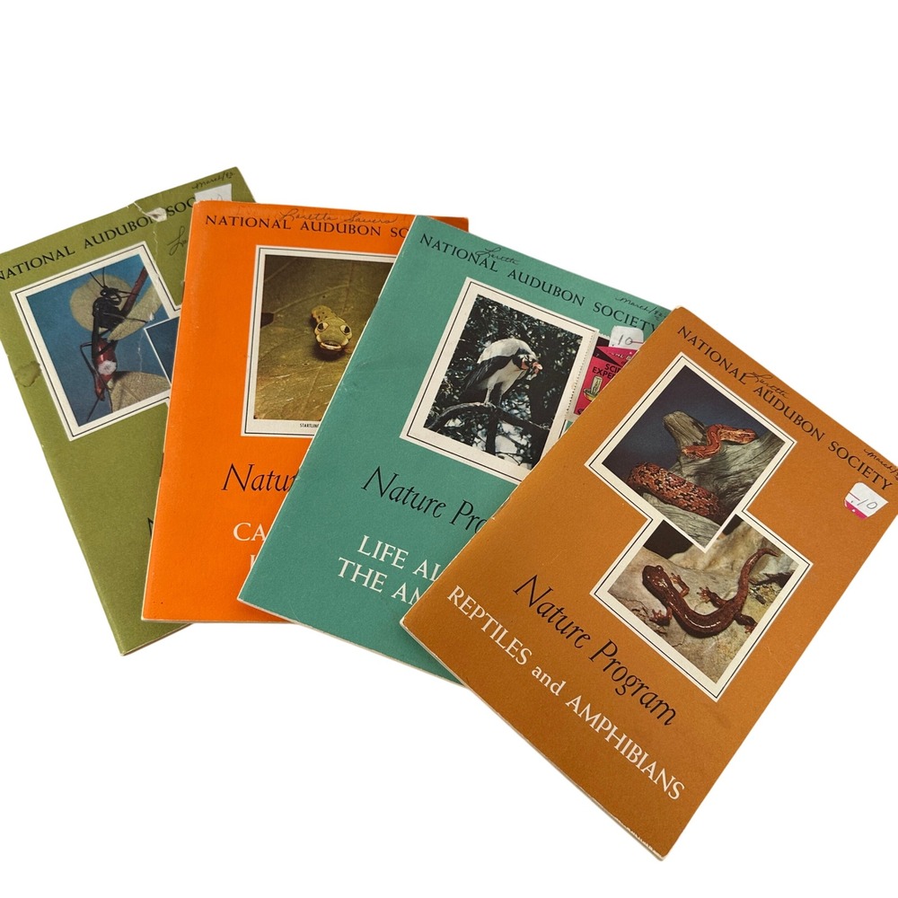 Vintage Nature Audubon Society Collectible‎ Program Booklets Reptiles Insects